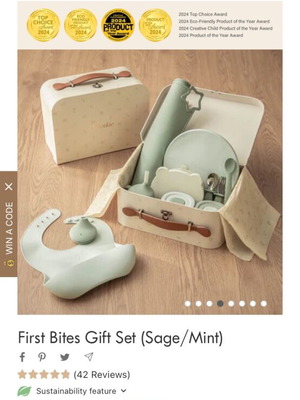 Moonkie baby feeding set new, silicone food items gift set