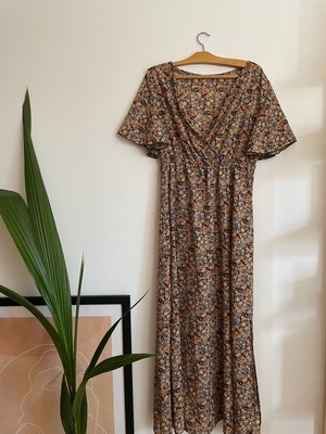 Boho dress like new, multicolor size M