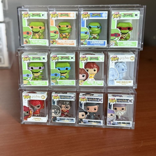 Funko Pop! Bitty Pop! figures from Harry Potter and Teenage Mutant Ninja Turtles