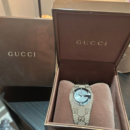 Gucci wristwatch women's used, beige and brown