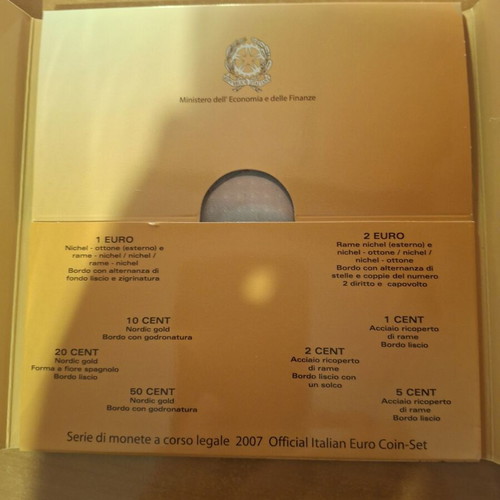 Italy Year Coin Folder 2006 - 2007 New, Set of 2