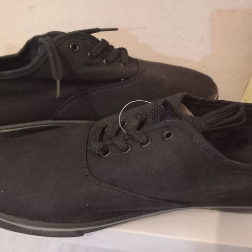 Black canvas shoes size 45
