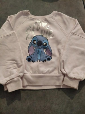 Sinsay pink sweatshirt with Stitch, size 104, age 4