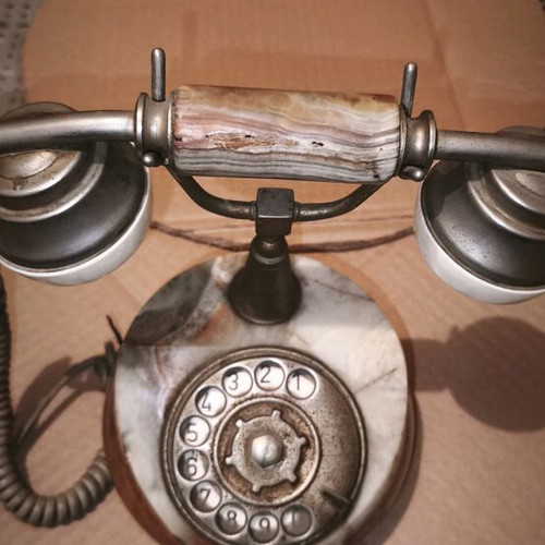 Vintage onyx telephone used