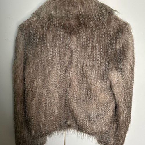 Faux fur coat Promod new, size S-M, beige