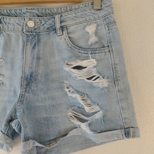 H&M denim shorts size L like new, blue