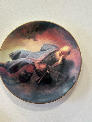 Πιάτο τοίχου Rembrandt καινούργιο, βαυαρέζικη πορσελάνη με έργο Ιερεμίας