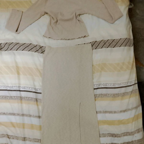 Gina Tricot rib skirt medium, like new, beige