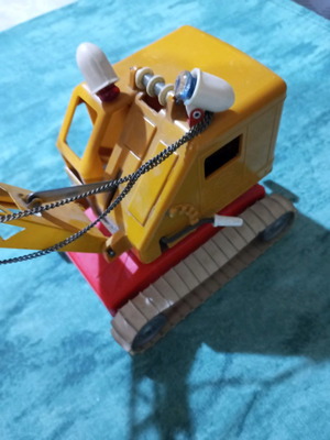 Tin toy crane GAMA used vintage made Germany