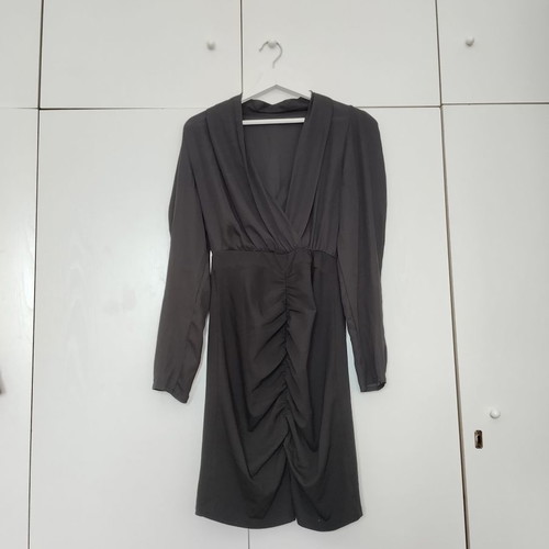 Black dress used small medium with ruching and tulle