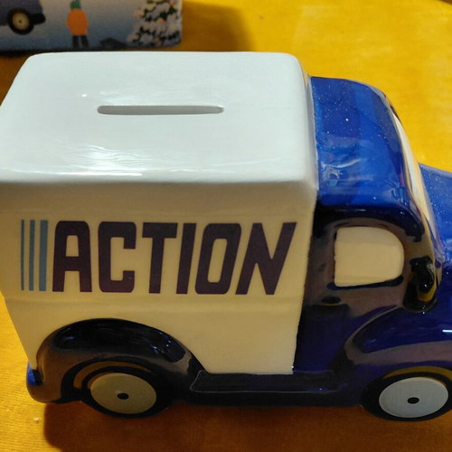 Action Wonderland ceramic money box truck