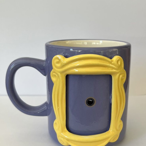 Friends ceramic mug with door frame by Paladone like new, purple