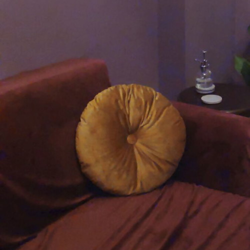 Corner sofa bed used with storage and removable burgundy cover