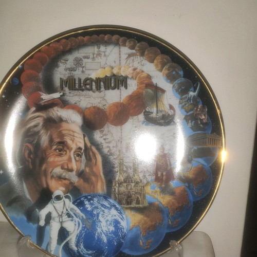 Millennium plate used, Limoges porcelain, collectible edition