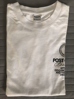 Bershka men's white crop T-shirt size M new