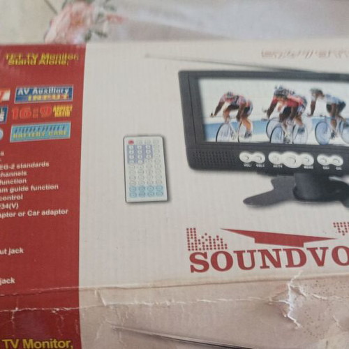 Soundovox SX-79TFT portable car TV used, 7-inch TFT LCD screen