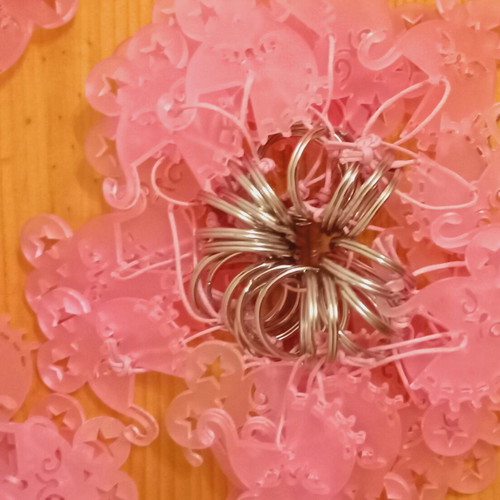 Keychains for Baptism Favors Pack of 117 Pink Pram Shape New