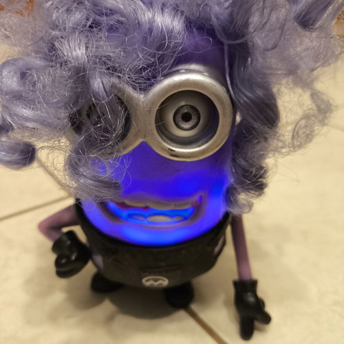 Minion figure used with light and music, functional