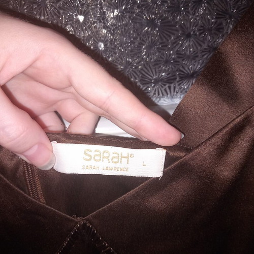 Sarah Lawrence dress size large satin brown new, formal wear