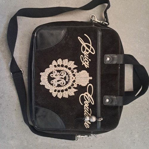 Juicy Couture Y2K laptop bag used, black crossbody