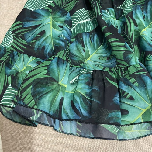 Swim Lushoire tropical print dress with waist tie, Shein