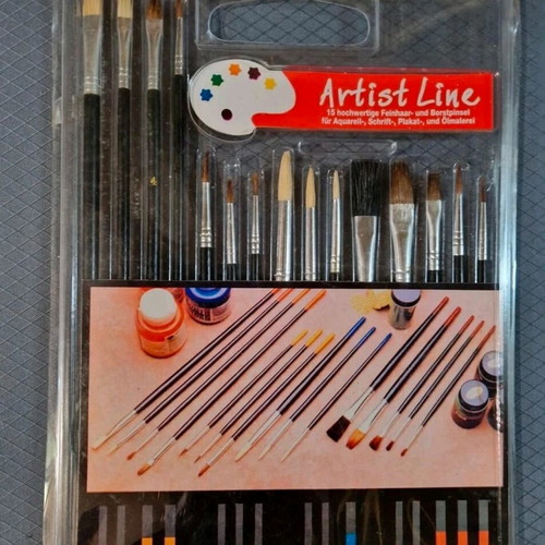 Painting brushes new, set of 15 pieces