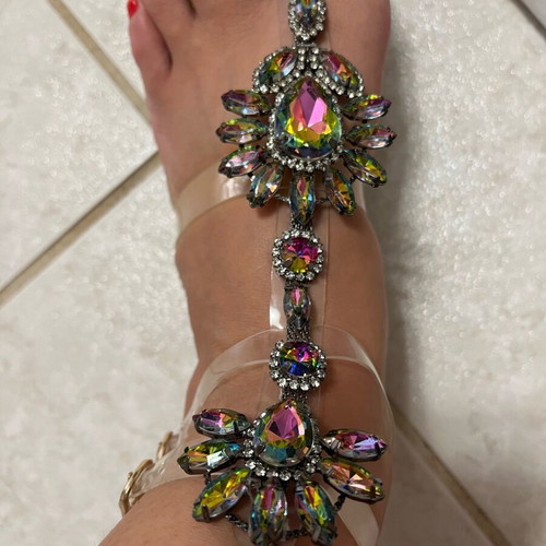 amazing multicolored sandal shoe like new