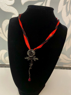 Gothic Alchemy necklace like new, black and red