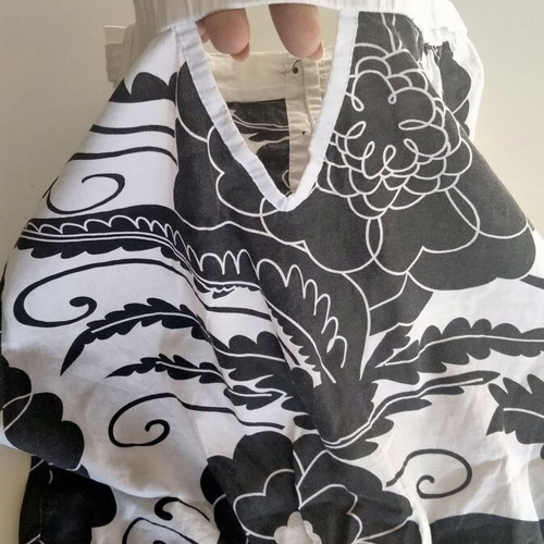 Valerie strapless romper one size, like new, black and white floral cotton