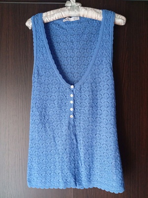 Zara women's knitted blouse blue, new, size M