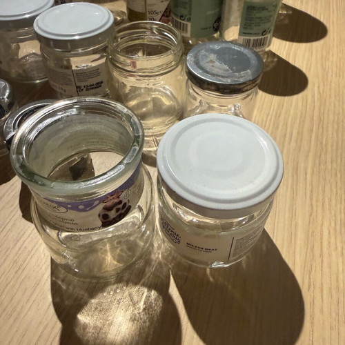 Glass jars like new, pack of 21 pieces