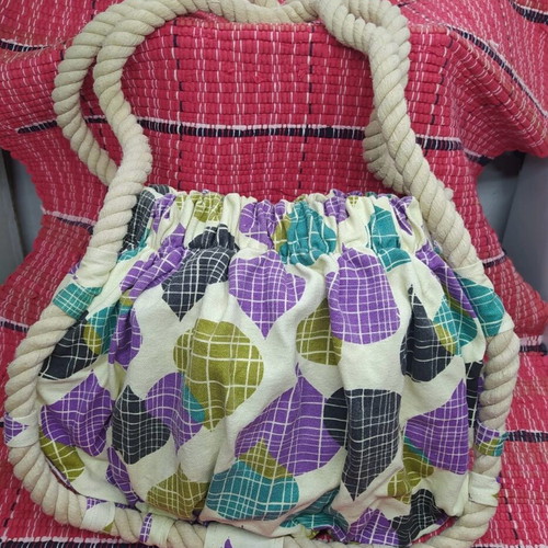 Statement women's bag new, multicolored and white