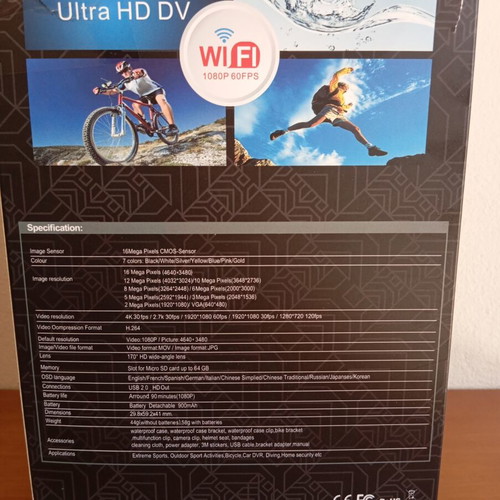 4K Sports Action Camera used for sports