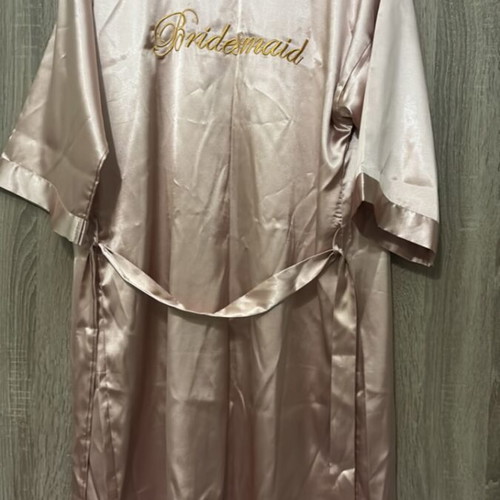 Bridesmaid Satin Robe like new, champagne blush pink