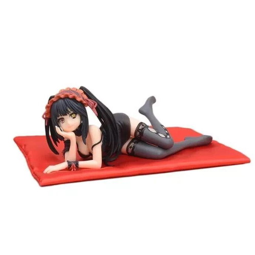 Kurumi Tokisaki Date A Live Lingerie Ver. anime figure with red satin pillow