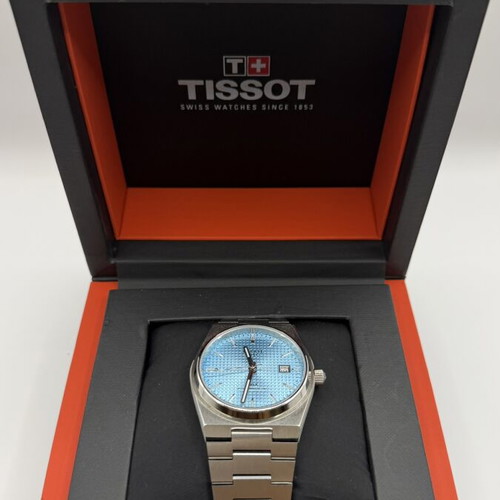 Tissot PRX Powermatic 80 wristwatch, sky blue