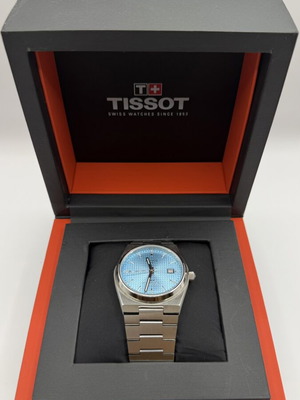 Tissot PRX Powermatic 80 wristwatch, sky blue