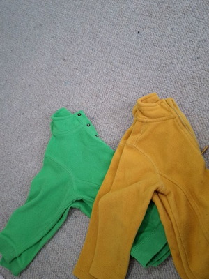 2Fleece sweaters used, Orchestra, 3 years, 98 cm, green