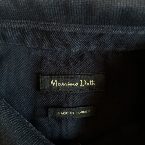 Massimo Dutti Black Short Sleeve Polo Shirt L, like new