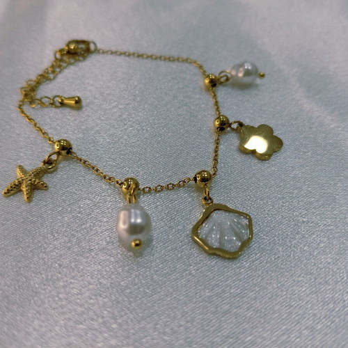 Stainless Steel Bracelets with Summer Designs new, gold and silver
