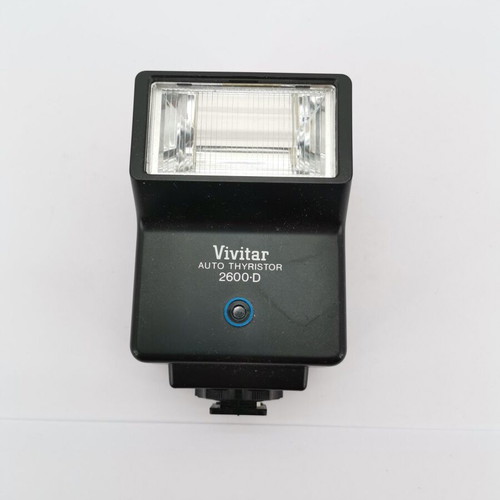 Vivitar 2600-D camera flash used