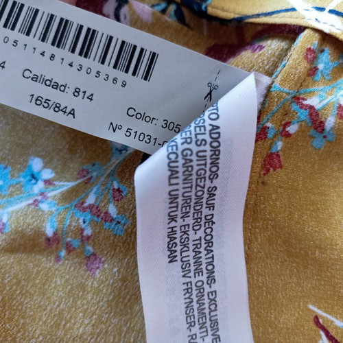 Massimo Dutti silk blouse like new, size S, yellow