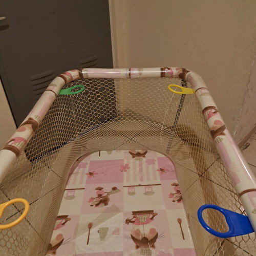 Playpen bed used, girls' design