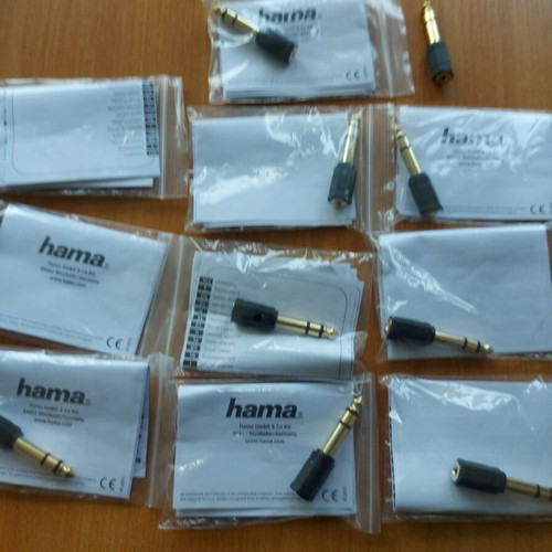 Πρεσάκι Hama νέο, πακέτο 11 τεμαχίων 3.5mm θηλυκό σε 6.35mm αρσενικό βύσμα