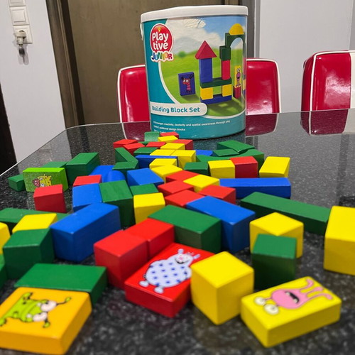 Playtive building blocks used, 60 pieces