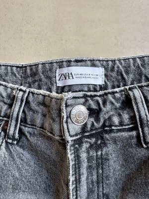 Zara ψηλόμεσο jean like new, size 40, grey, slim fit