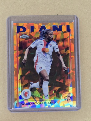 Kadidiatou Diany /25 Orange Wave Topps Chrome 2025 UEFA Women's UCL card