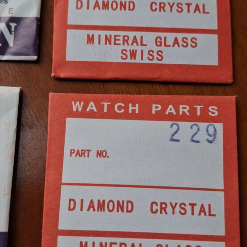 Watch glass crystals new, pack of 10 for watches