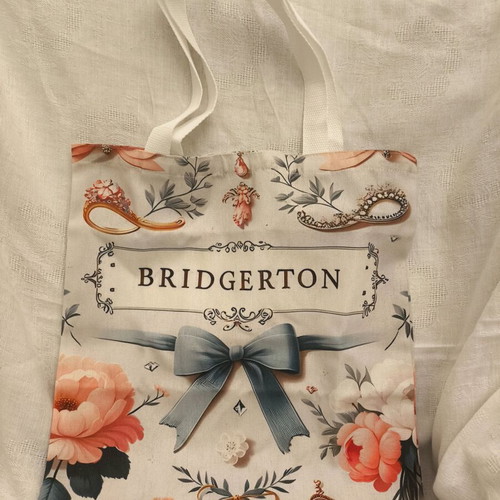 Bridgerton Canvas Shoulder Bag new, beige and pink