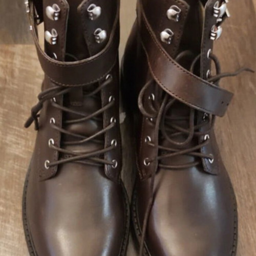 Lauren Ralph Lauren Elridge brown leather ankle boots like new